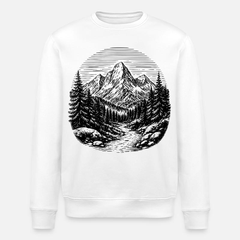 Pfad durch den Wald - Stanley/Stella Unisex Bio-Sweatshirt ROLLER - Weiß