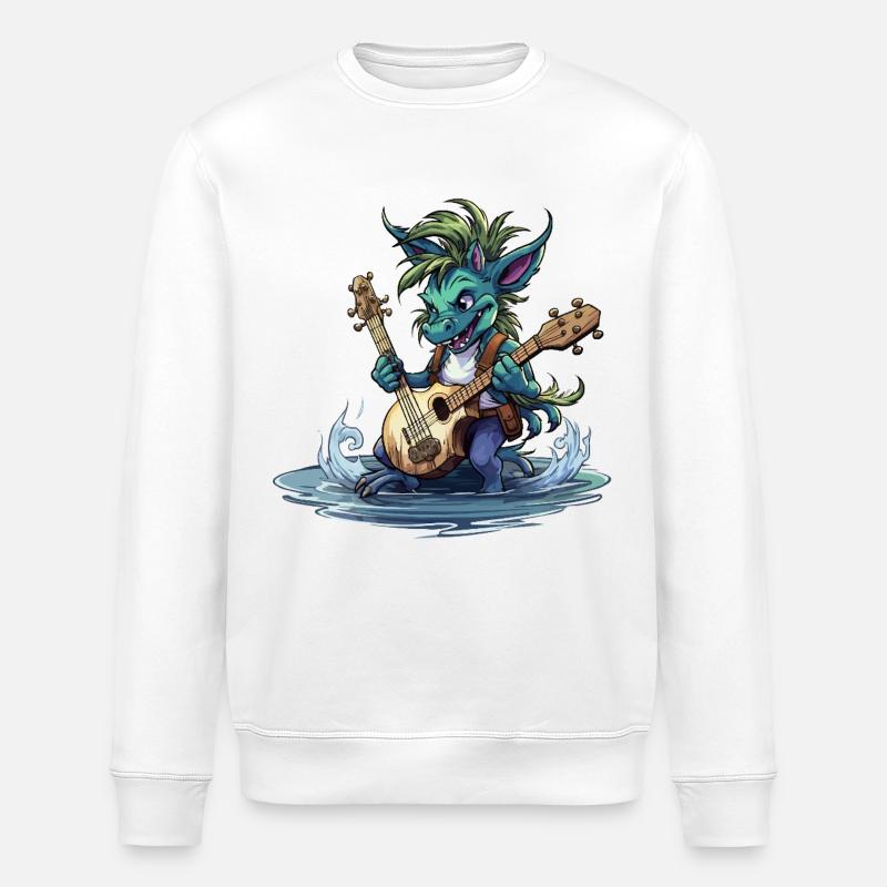 Guitariste du Dragon de l’Eau - Sweat bio ROLLER Stanley/Stella Unisexe - blanc