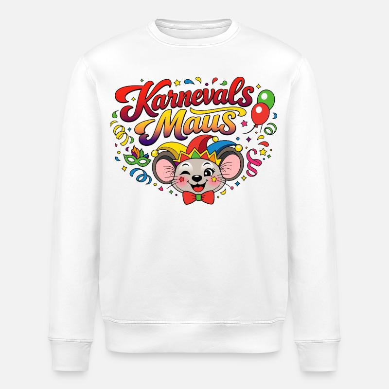 Costume de la souris de carnaval - Sweat bio ROLLER Stanley/Stella Unisexe - blanc