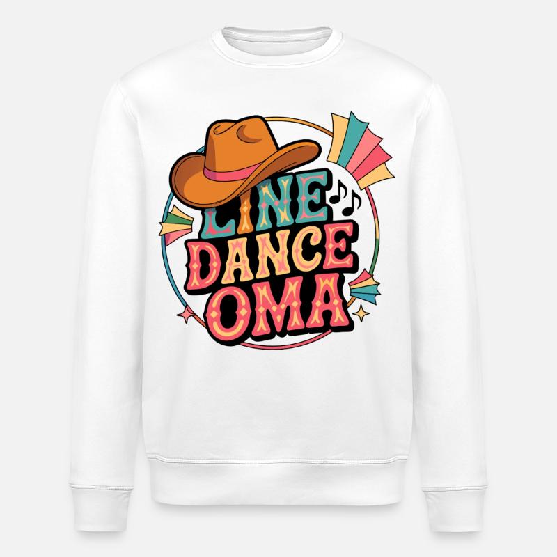 Line Dance Oma Retro - Stanley/Stella Unisex Bio-Sweatshirt ROLLER - Weiß