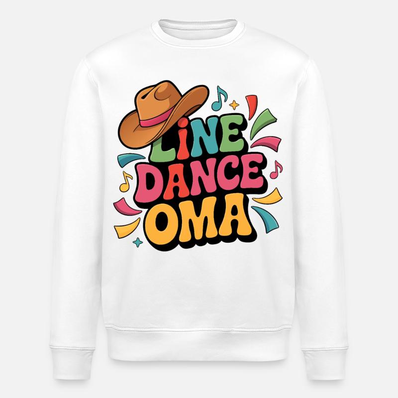 Line Dance Oma - Stanley/Stella Unisex Bio-Sweatshirt ROLLER - Weiß