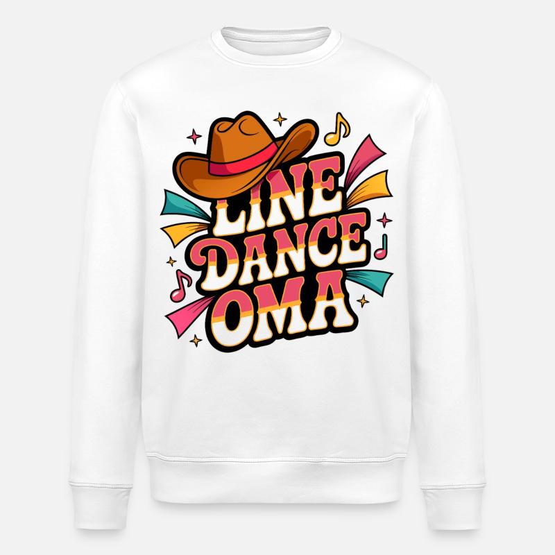 Line Dance Oma - Stanley/Stella Unisex Bio-Sweatshirt ROLLER - Weiß