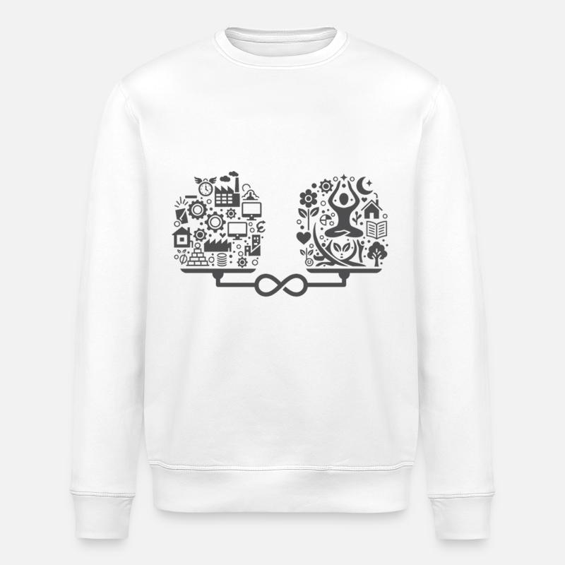 Work-Life-Balance: Finde deine optimale Balance - Stanley/Stella Unisex Bio-Sweatshirt ROLLER - Weiß