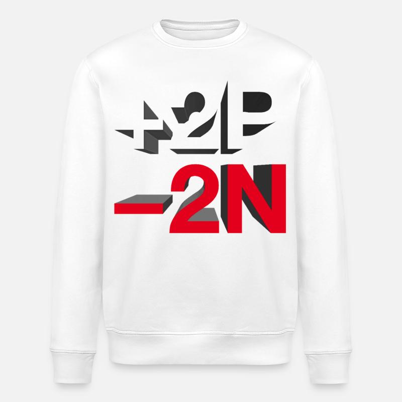 +2P -2N / +peace -hate - let's talk - Stanley/Stella ROLLER Unisex Organic Sweatshirt - white