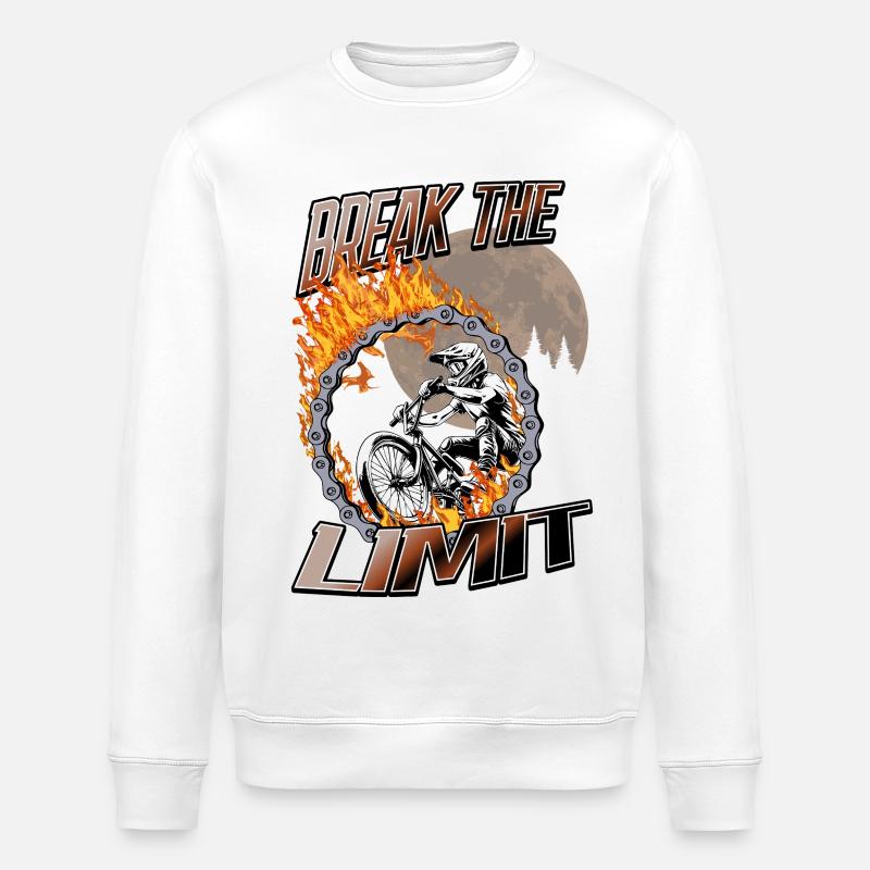 BMX Break the Limit Feuer - Stanley/Stella Unisex Bio-Sweatshirt ROLLER - Weiß