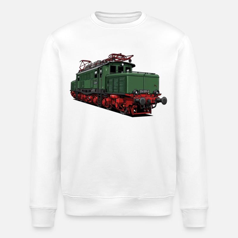 E-Lok BR 254 der DR - Stanley/Stella Unisex Bio-Sweatshirt ROLLER - Weiß
