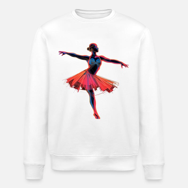 Ballettmädchen Retrowave - Stanley/Stella Unisex Bio-Sweatshirt ROLLER - Weiß