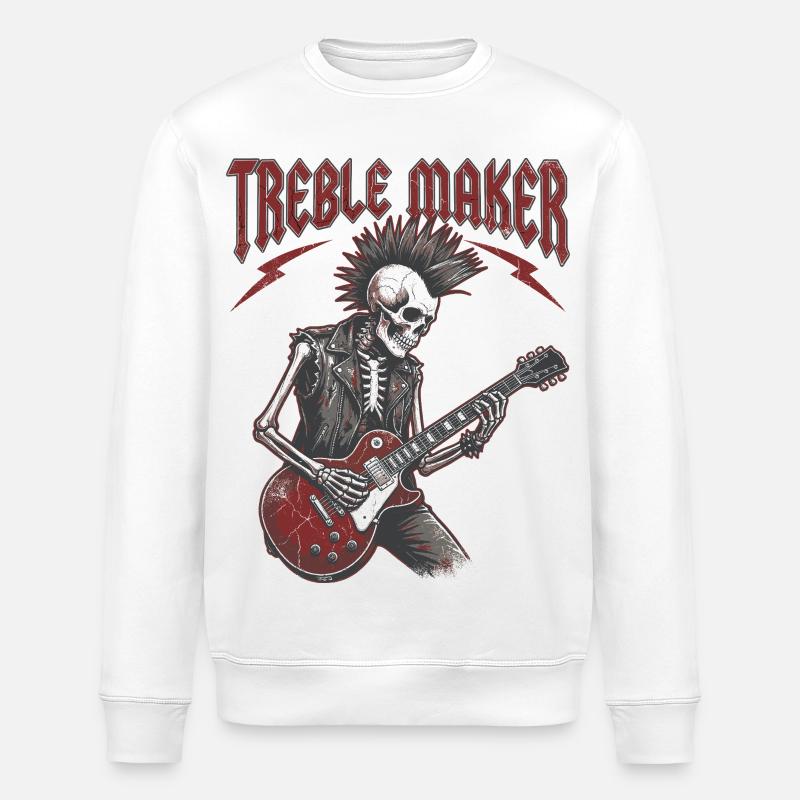 Treble Maker Guitariste Musicien Jun - Sweat bio ROLLER Stanley/Stella Unisexe - blanc