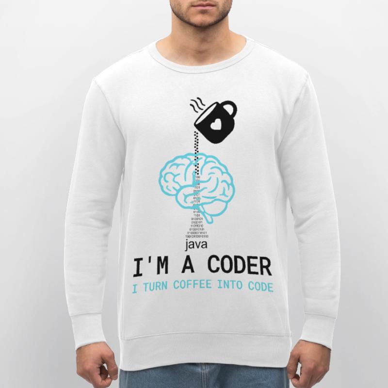 T-shirt Coder : Du café dans le code – Nerdy Programmie Sweat bio ROLLER Stanley/Stella Unisexe