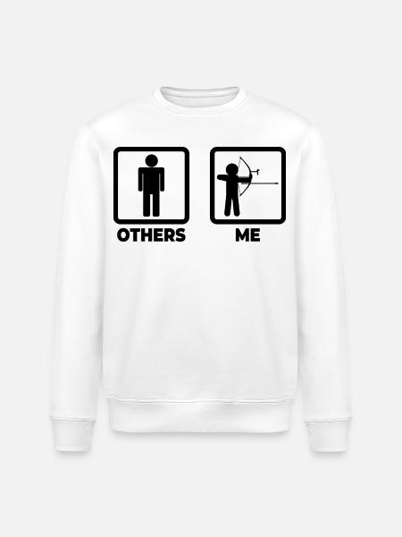 Funny archer - Stanley/Stella ROLLER Unisex Organic Sweatshirt - white
