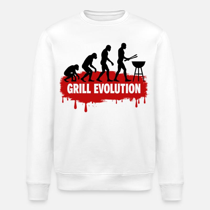 Grill Evolution - Stanley/Stella Unisex Bio-Sweatshirt ROLLER - Weiß