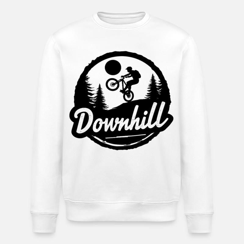 Logo du sentier VTT en descente - Sweat bio ROLLER Stanley/Stella Unisexe - blanc