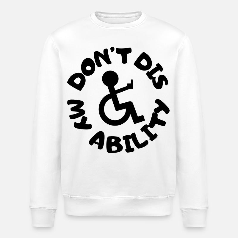 Ne niez pas mon handicap # - Sweat bio ROLLER Stanley/Stella Unisexe - blanc