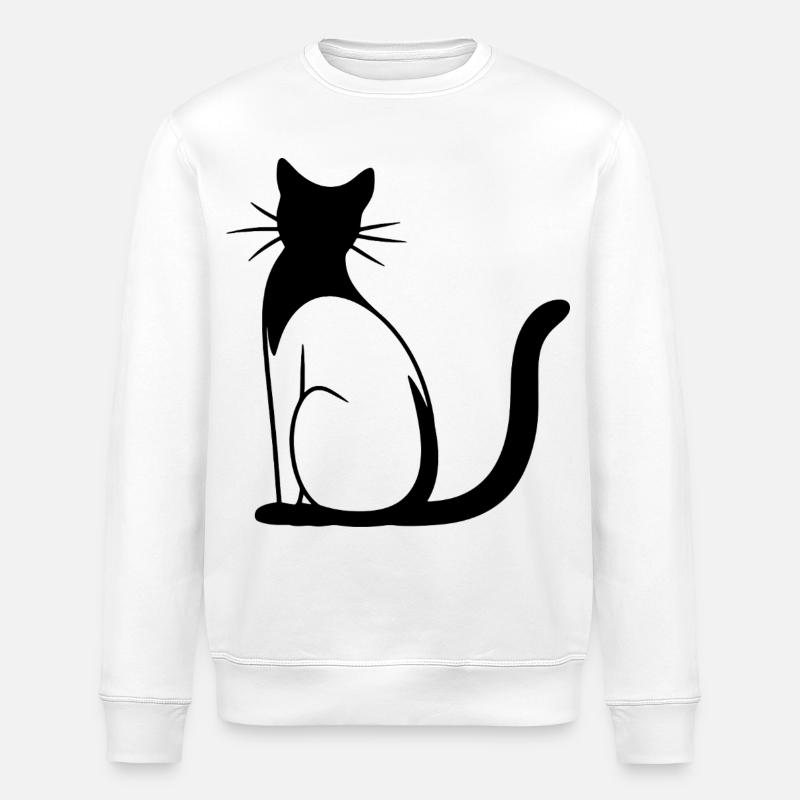 Dessin de chat - Sweat bio ROLLER Stanley/Stella Unisexe - blanc
