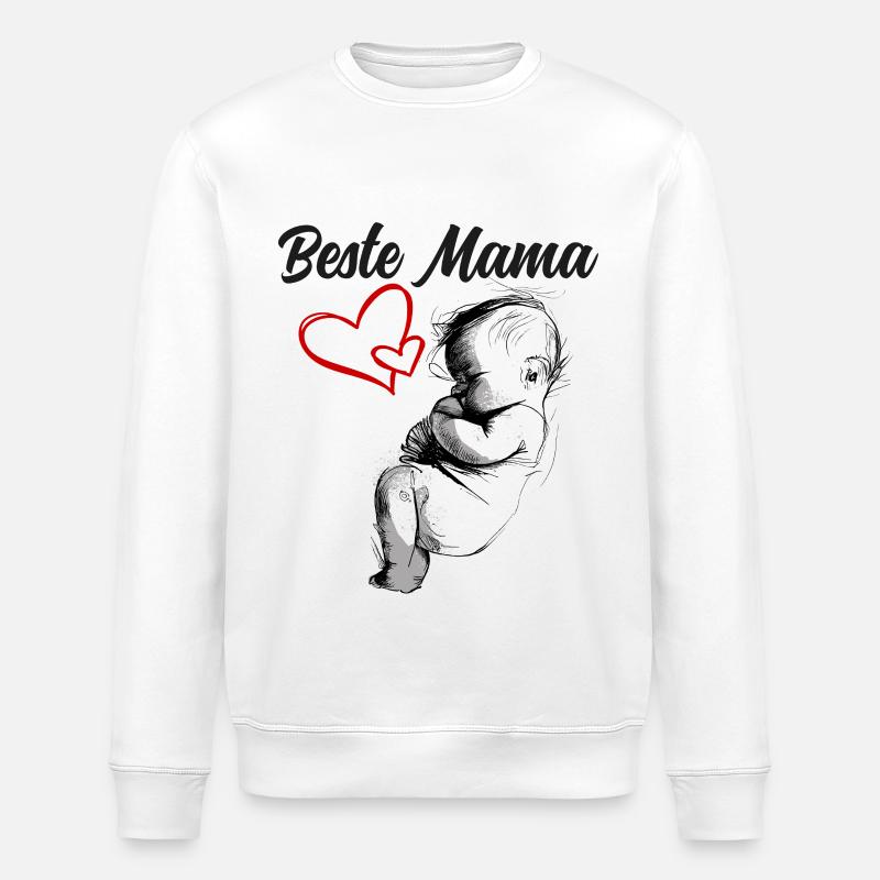 Beste Mama - Stanley/Stella Unisex Bio-Sweatshirt ROLLER - Weiß
