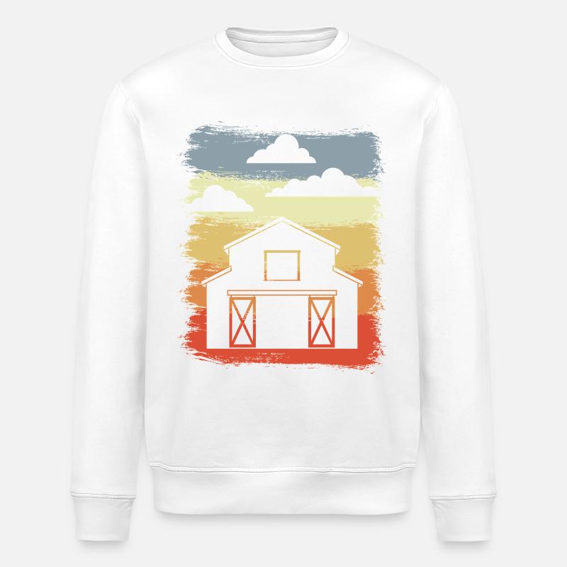 Retro Scheune - Stanley/Stella Unisex Bio-Sweatshirt ROLLER - Weiß