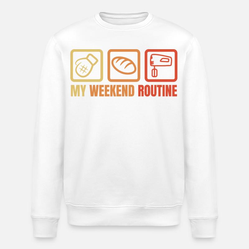 Ma routine du week-end - Sweat bio ROLLER Stanley/Stella Unisexe - blanc