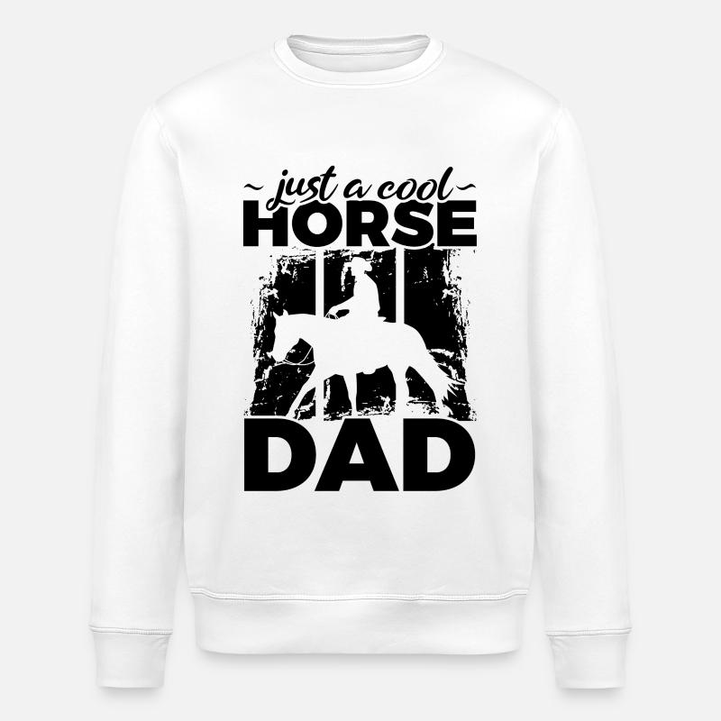 Pferde Vater - Stanley/Stella Unisex Bio-Sweatshirt ROLLER - Weiß