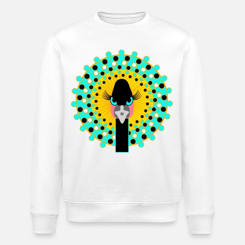 Vogel-Mädchen-Power - Stanley/Stella Unisex Bio-Sweatshirt ROLLER - Weiß