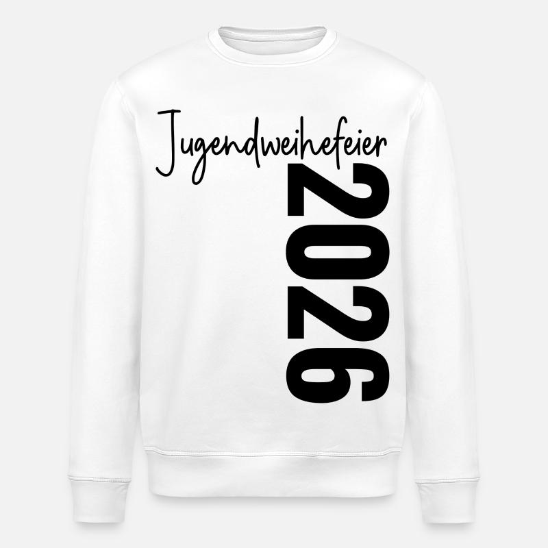 Jugendweihefeier 2026 - Stanley/Stella Unisex Bio-Sweatshirt ROLLER - Weiß