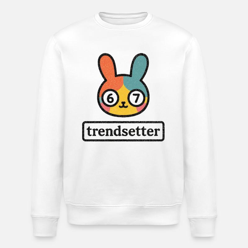 Bunny 67 : Créateur de tendances - Sweat bio ROLLER Stanley/Stella Unisexe - blanc