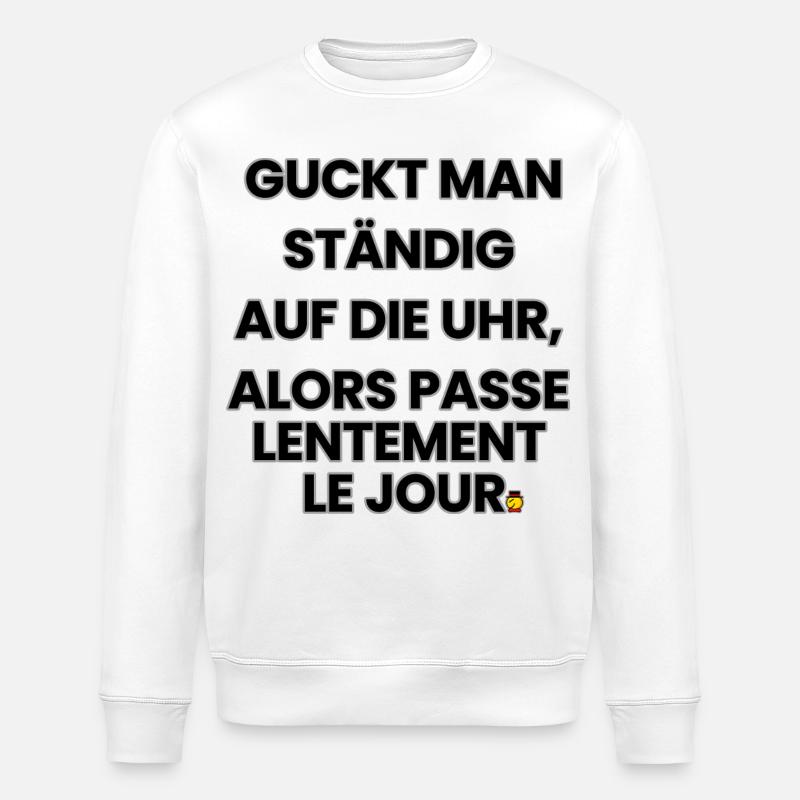 Comptine germano-française 2 (Ver. B) - Sweat bio ROLLER Stanley/Stella Unisexe - blanc