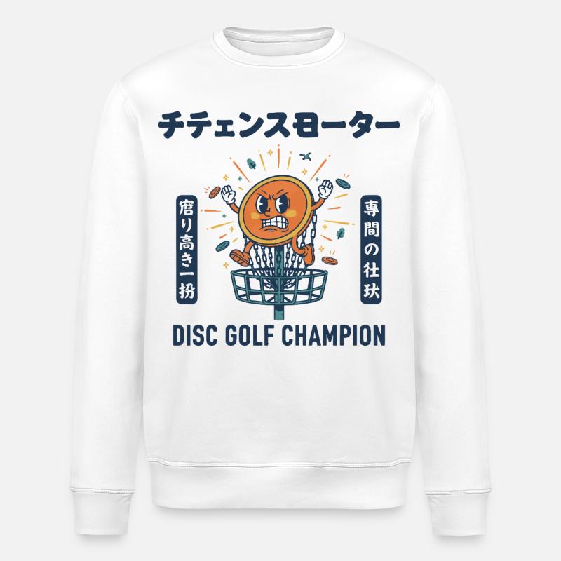 Disc-Golf-Champion lustiges Disc-Golfer-Design - Stanley/Stella Unisex Bio-Sweatshirt ROLLER - Weiß