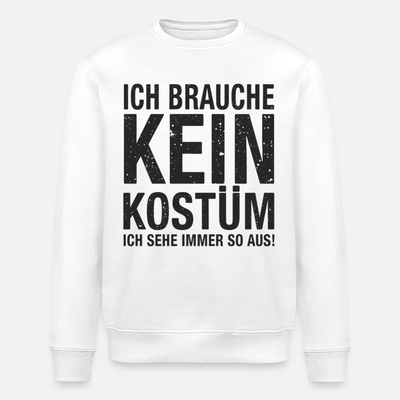 Costume de carnaval - Sweat bio ROLLER Stanley/Stella Unisexe - blanc