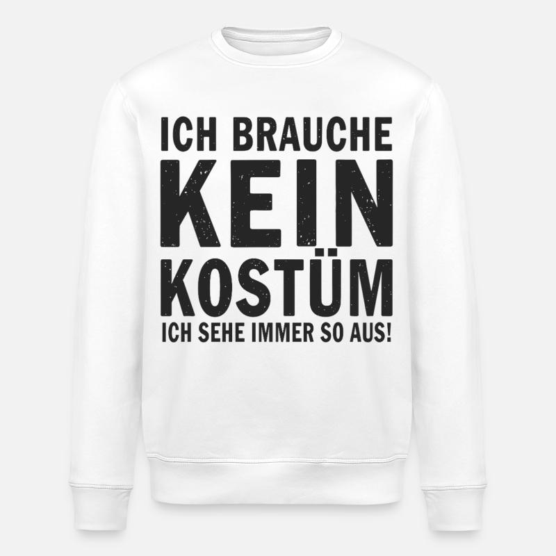 Costume de carnaval - Sweat bio ROLLER Stanley/Stella Unisexe - blanc