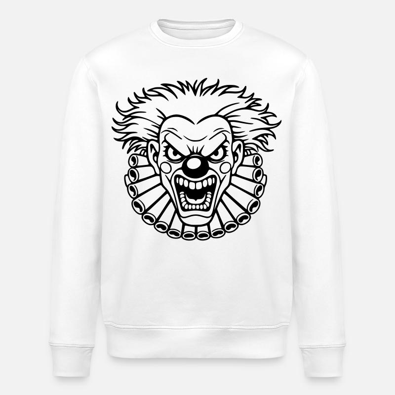 clown méchant  - Sweat bio ROLLER Stanley/Stella Unisexe - blanc