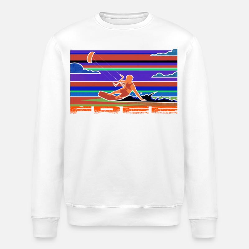 Le kitesurf - Sweat bio ROLLER Stanley/Stella Unisexe - blanc