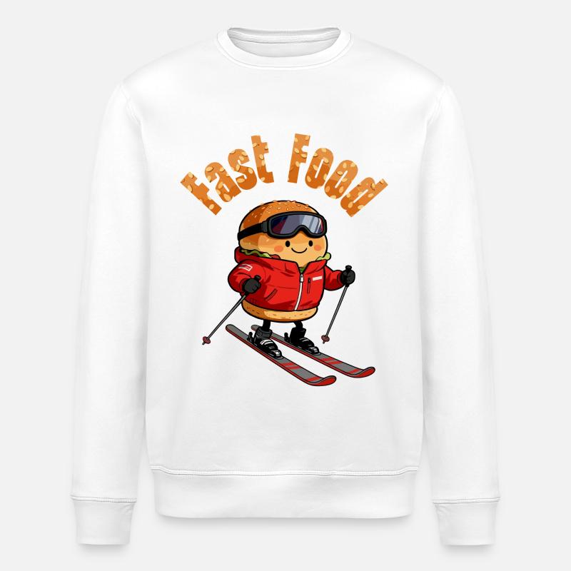 Restauration rapide à ski - Sweat bio ROLLER Stanley/Stella Unisexe - blanc