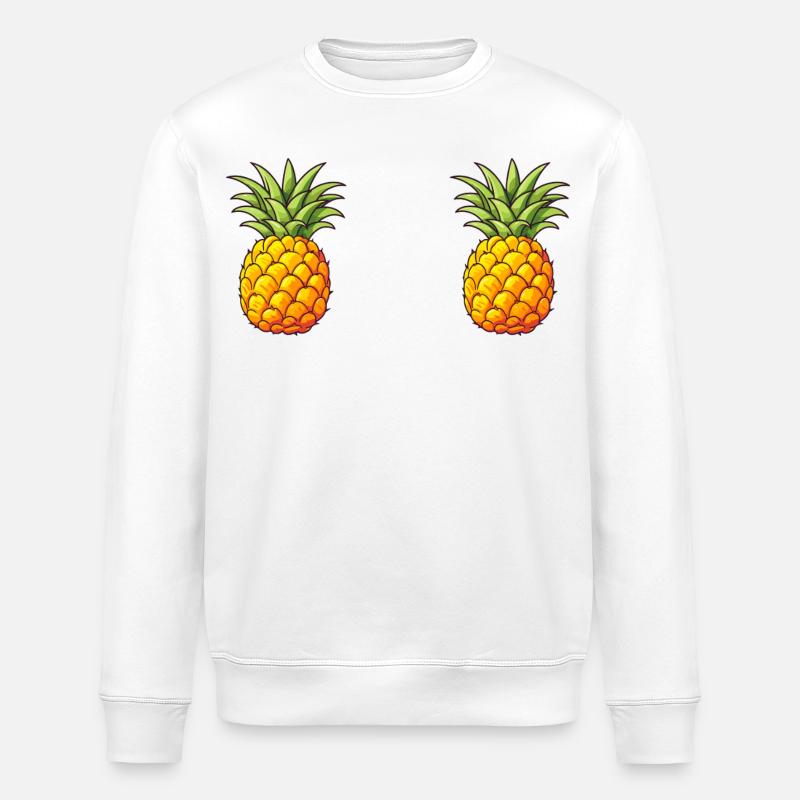Zwei Ananas - Stanley/Stella Unisex Bio-Sweatshirt ROLLER - Weiß