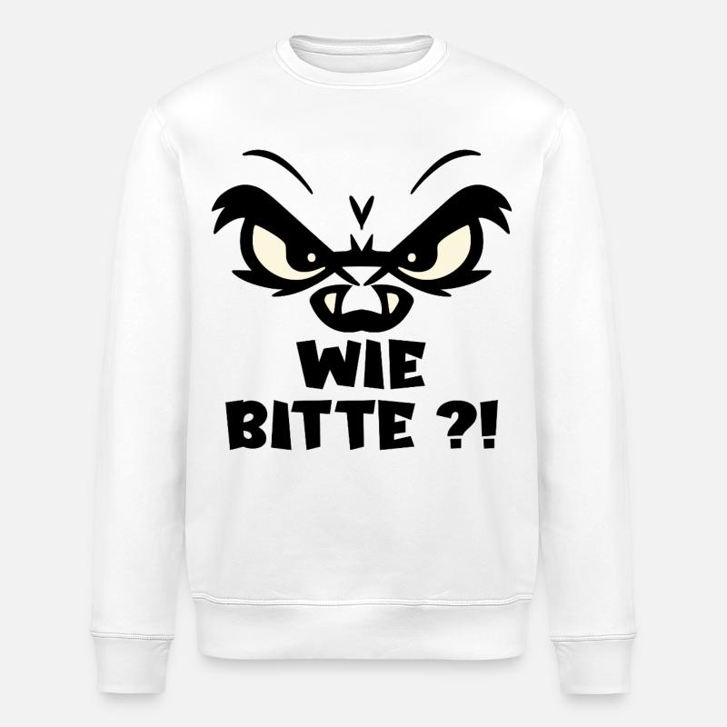 Wie Bitte Ausdruck - Stanley/Stella Unisex Bio-Sweatshirt ROLLER - Weiß