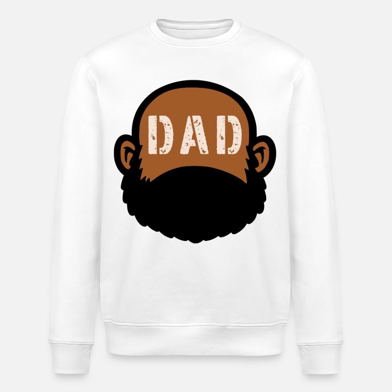 DAD BEARD - Stanley/Stella ROLLER Unisex Organic Sweatshirt - white