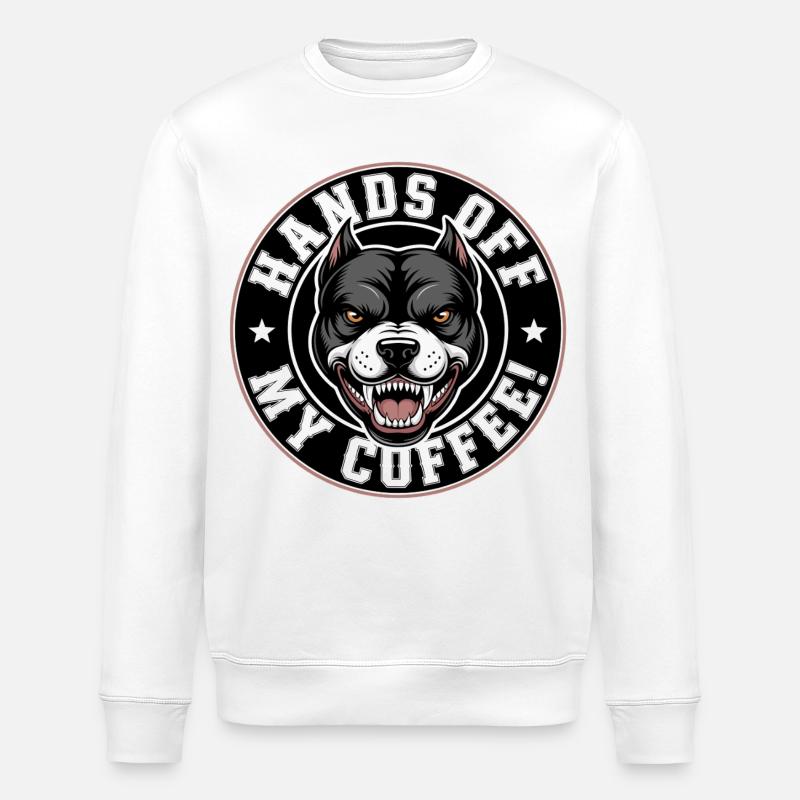 Hände weg von meinem Kaffee - Stanley/Stella Unisex Bio-Sweatshirt ROLLER - Weiß