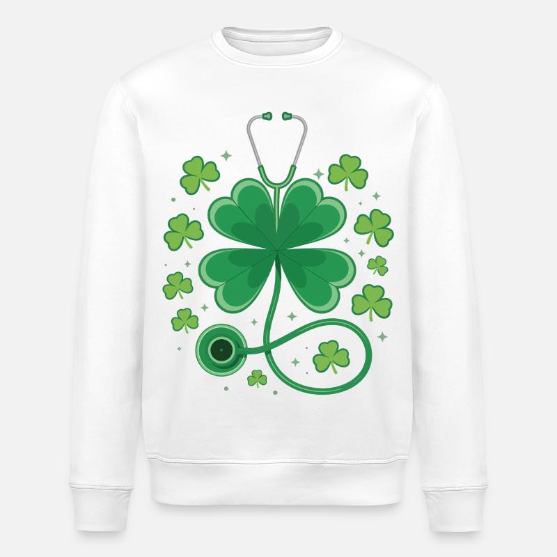 Conception du stéthoscope en trèfle - Sweat bio ROLLER Stanley/Stella Unisexe - blanc