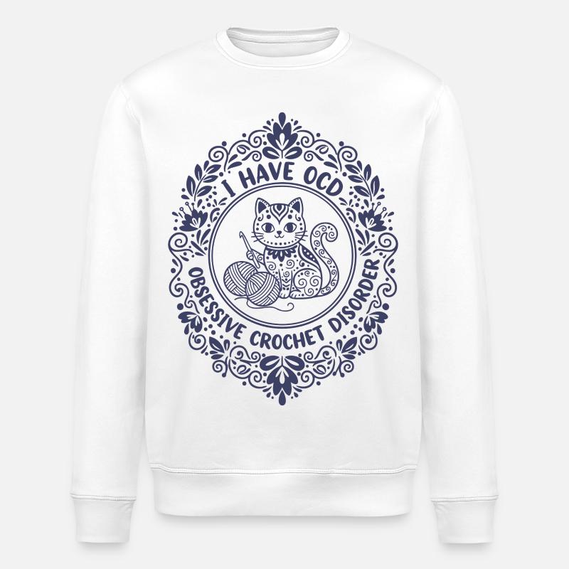 Crochet Lover, Knitting, OCD Obsessive Crochet - Stanley/Stella Unisex Bio-Sweatshirt ROLLER - Weiß