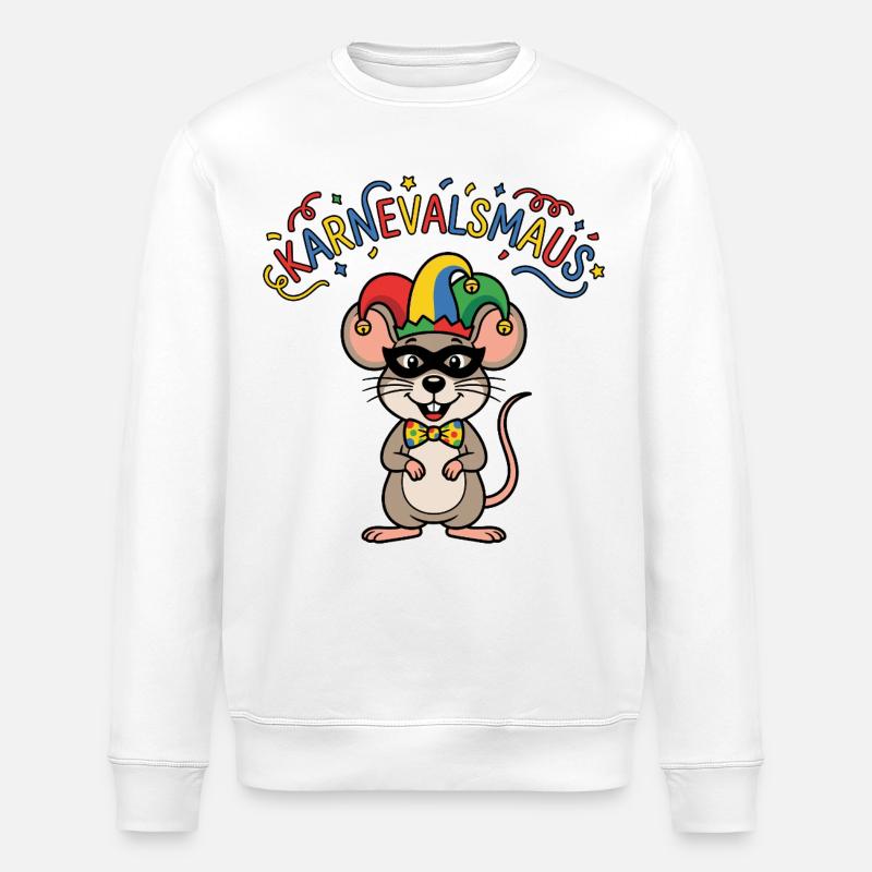 Carnival Mouse Cologne Carnival Mouse - Stanley/Stella ROLLER Unisex Organic Sweatshirt - white