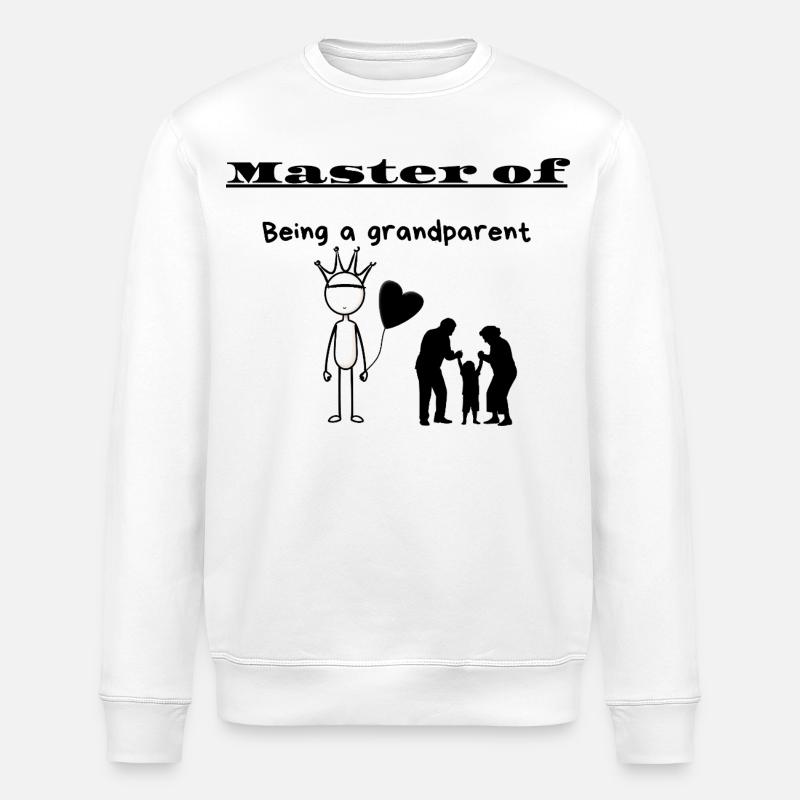 Meister des Großelternseins - Stanley/Stella Unisex Bio-Sweatshirt ROLLER - Weiß