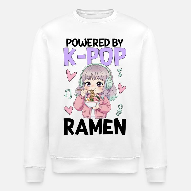 Propulsé par des ramen K-Pop - Sweat bio ROLLER Stanley/Stella Unisexe - blanc