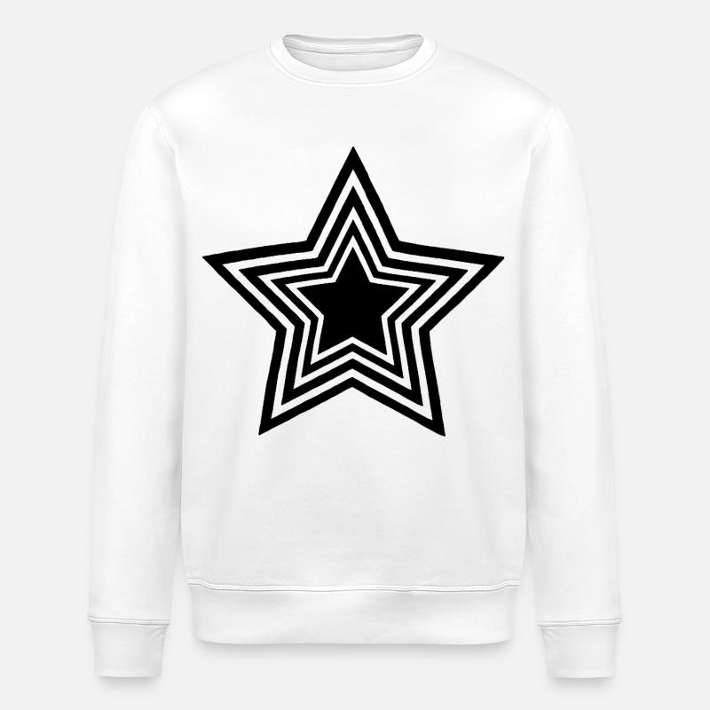 Unendlicher Schwarzer Stern - Stanley/Stella Unisex Bio-Sweatshirt ROLLER - Weiß