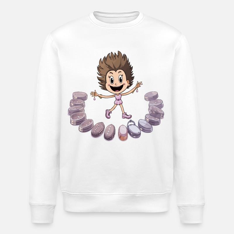 Macaron Tanzmädchen - Stanley/Stella Unisex Bio-Sweatshirt ROLLER - Weiß
