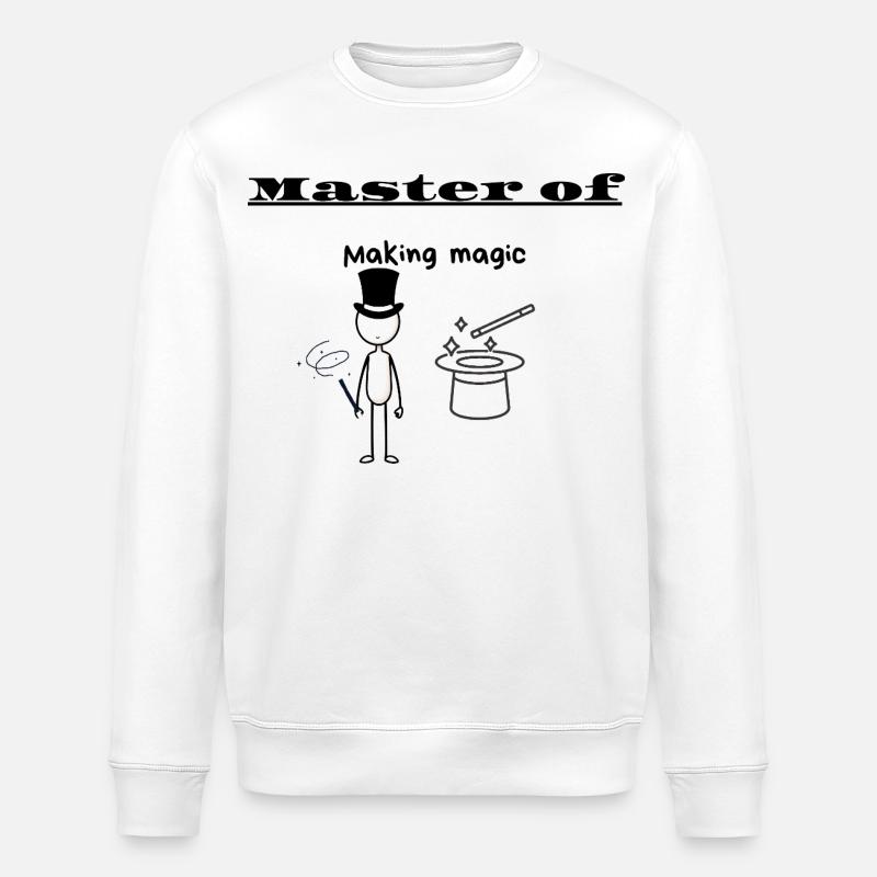 Master of Making magic - Stanley/Stella ROLLER Unisex Organic Sweatshirt - white