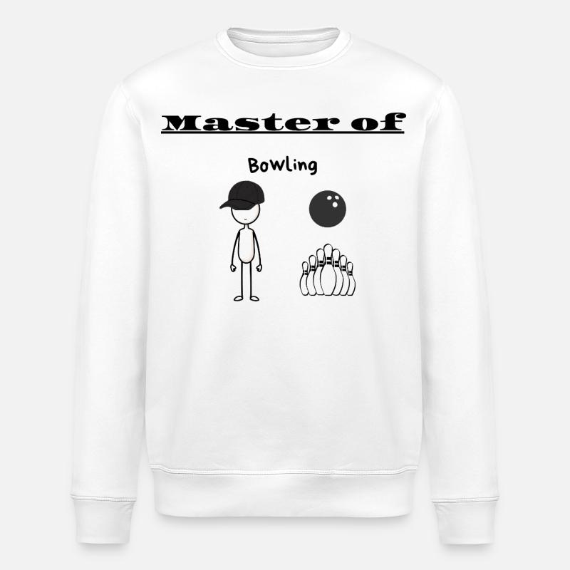 Maître du bowling - Sweat bio ROLLER Stanley/Stella Unisexe - blanc