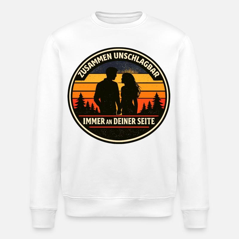 Ensemble couple imbattable - Sweat bio ROLLER Stanley/Stella Unisexe - blanc