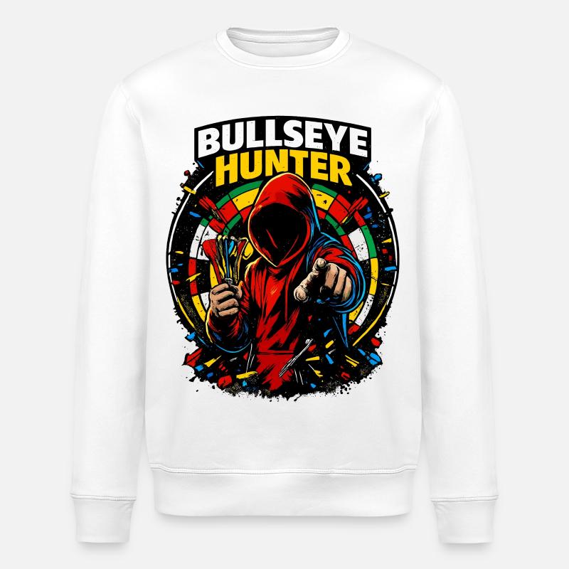 Dart Bullseye Hunter - Stanley/Stella Unisex Bio-Sweatshirt ROLLER - Weiß