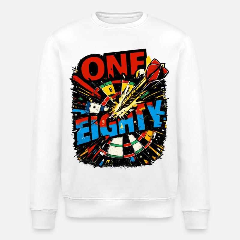 Fléchette Cent Quatre-vingts - Sweat bio ROLLER Stanley/Stella Unisexe - blanc