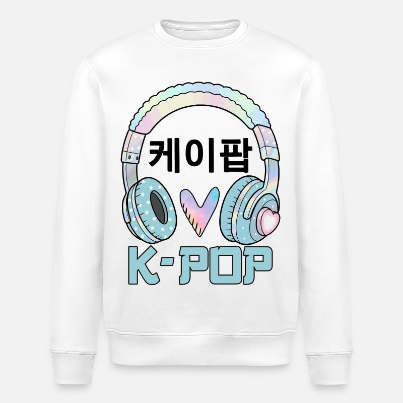 K Pop 케이팝 - Stanley/Stella Unisex Bio-Sweatshirt ROLLER - Weiß