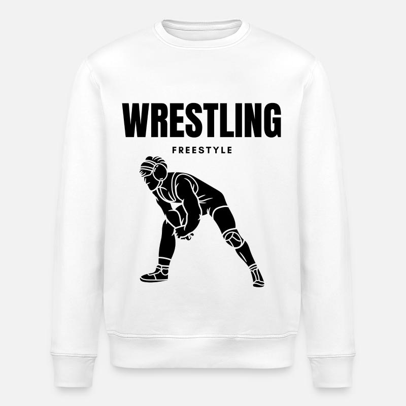 SUR LE TAPIS — LUTTE LIBRE - Sweat bio ROLLER Stanley/Stella Unisexe - blanc
